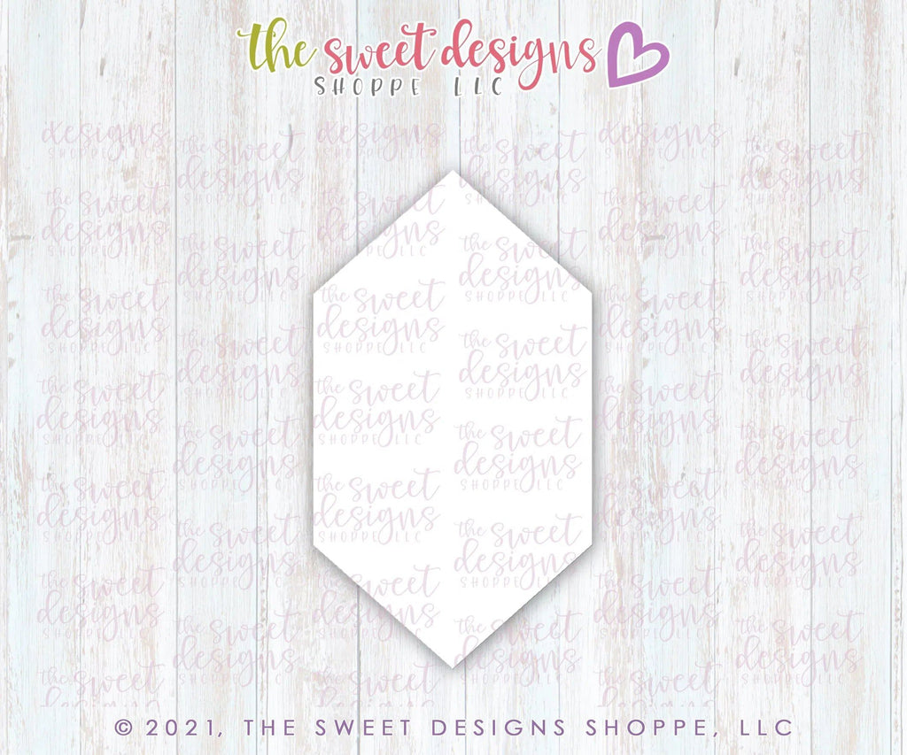 Cookie Cutters - Long Hexagon Type D - Cookie Cutter - The Sweet Designs Shoppe - TSDS - - ALL,basic,Basic Shapes,BasicShapes,Birthday,Cookie Cutter,Hexa,Miscellaneous,Promocode,Shapes