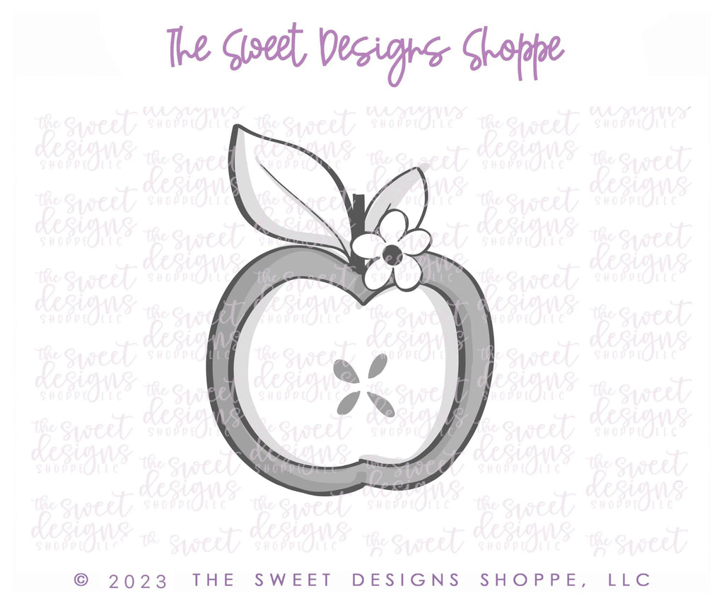 Cookie Cutters - Long Leaf Apple- Cookie Cutter - The Sweet Designs Shoppe - - ALL, Cookie Cutter, Food and Beverage, fruit, fruits, Fruits and Vegetables, Grad, graduations, Promocode, School, School / Graduation, school supplies, teacher, teacher appreciation