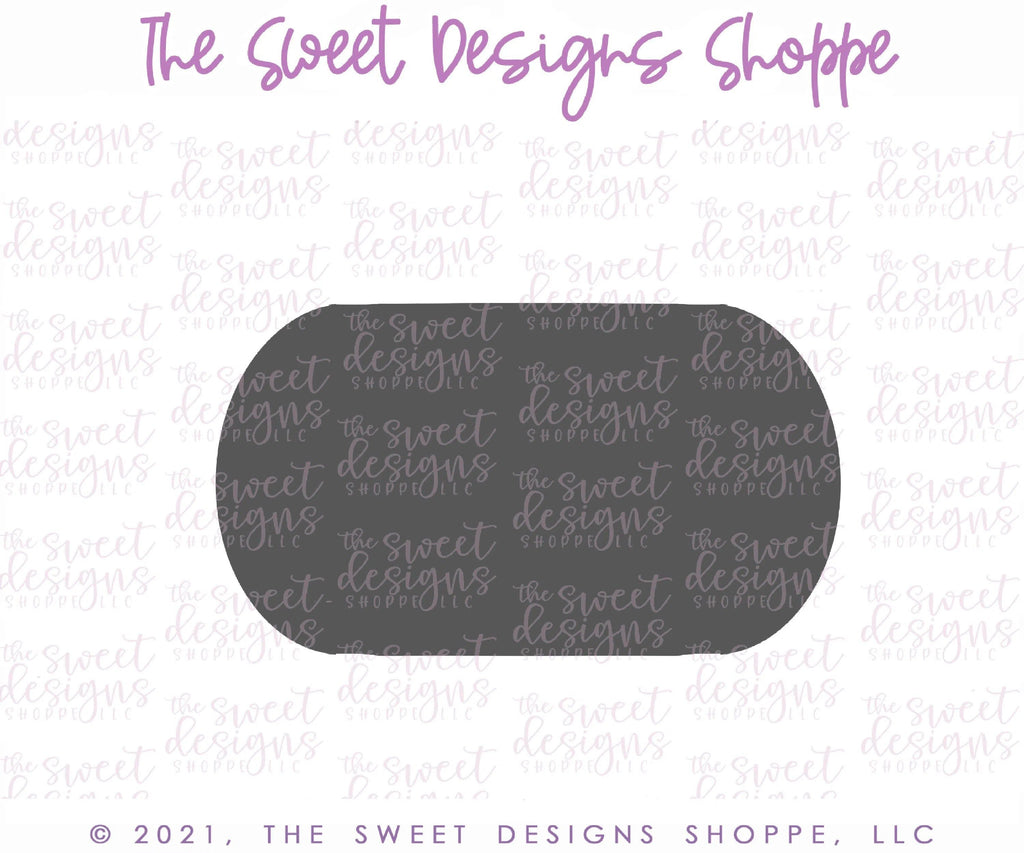 Cookie Cutters - Long Oval Plaque B - Cookie Cutter - The Sweet Designs Shoppe - TSDS - - ALL,basic,Basic Shapes,BasicShapes,Birthday,Cookie Cutter,Plaque,Plaques,PLAQUES HANDLETTERING,Promocode,STL,Sweet,Sweets