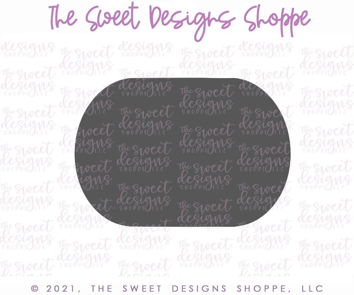Cookie Cutters - Long Oval Plaque C - Cookie Cutter - The Sweet Designs Shoppe - TSDS - - ALL,basic,Basic Shapes,BasicShapes,Birthday,Cookie Cutter,Plaque,Plaques,PLAQUES HANDLETTERING,Promocode,STL,Sweet,Sweets