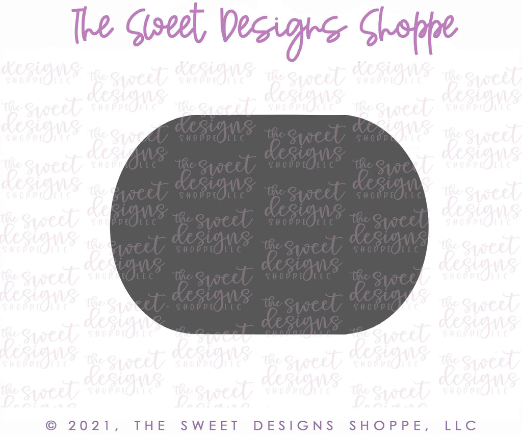 Cookie Cutters - Long Oval Plaque C - Cookie Cutter - The Sweet Designs Shoppe - TSDS - - ALL,basic,Basic Shapes,BasicShapes,Birthday,Cookie Cutter,Plaque,Plaques,PLAQUES HANDLETTERING,Promocode,STL,Sweet,Sweets