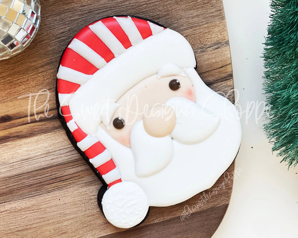 Cookie Cutters - Long Pajama Santa Face - Cookie Cutter - Sweet Designs Shoppe - - ALL, Christmas, Christmas / Winter, Christmas Cookies, Cookie Cutter, Promocode, Santa, Santa Face