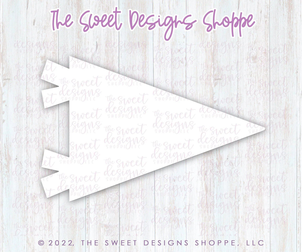 Cookie Cutters - Long Pennant - Cookie Cutter - The Sweet Designs Shoppe - TSDS - - ALL,back to school,Birthday,Cookie Cutter,flag,happybirthdday,Party,Plaque,Plaques,PLAQUES HANDLETTERING,Promocode,School,School / Graduation,school supplies,STL