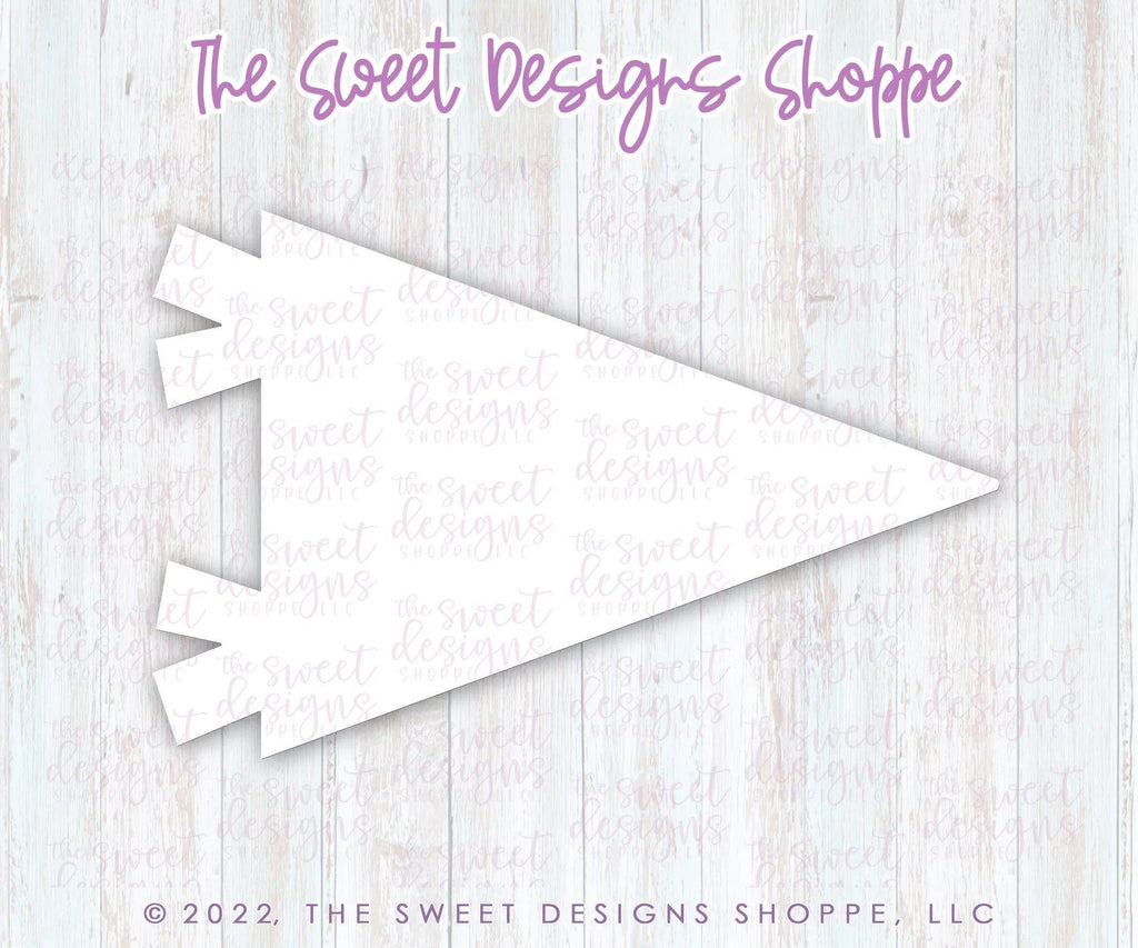 Cookie Cutters - Long Pennant - Cookie Cutter - The Sweet Designs Shoppe - TSDS - - ALL,back to school,Birthday,Cookie Cutter,flag,happybirthdday,Party,Plaque,Plaques,PLAQUES HANDLETTERING,Promocode,School,School / Graduation,school supplies,STL