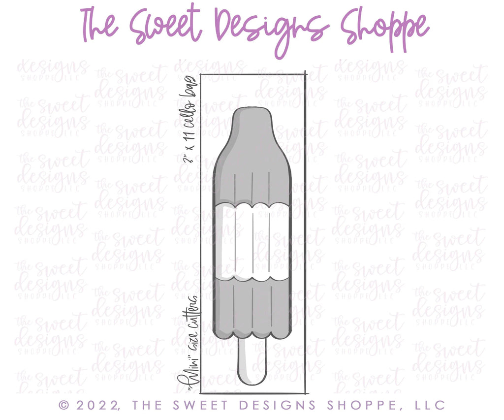 Cookie Cutters - Long Popsicle - Cookie Cutter - Sweet Designs Shoppe - Single Size ( 7-1/4" High x 2" Wide) - ALL, celebration, cone, Cookie Cutter, dad, Father, Fathers Day, Food, Food & Beverages, grandfather, Ice Cream, icecream, pop, popscicle, Promocode, Summer, Sweet, Sweets, valentine, valentines