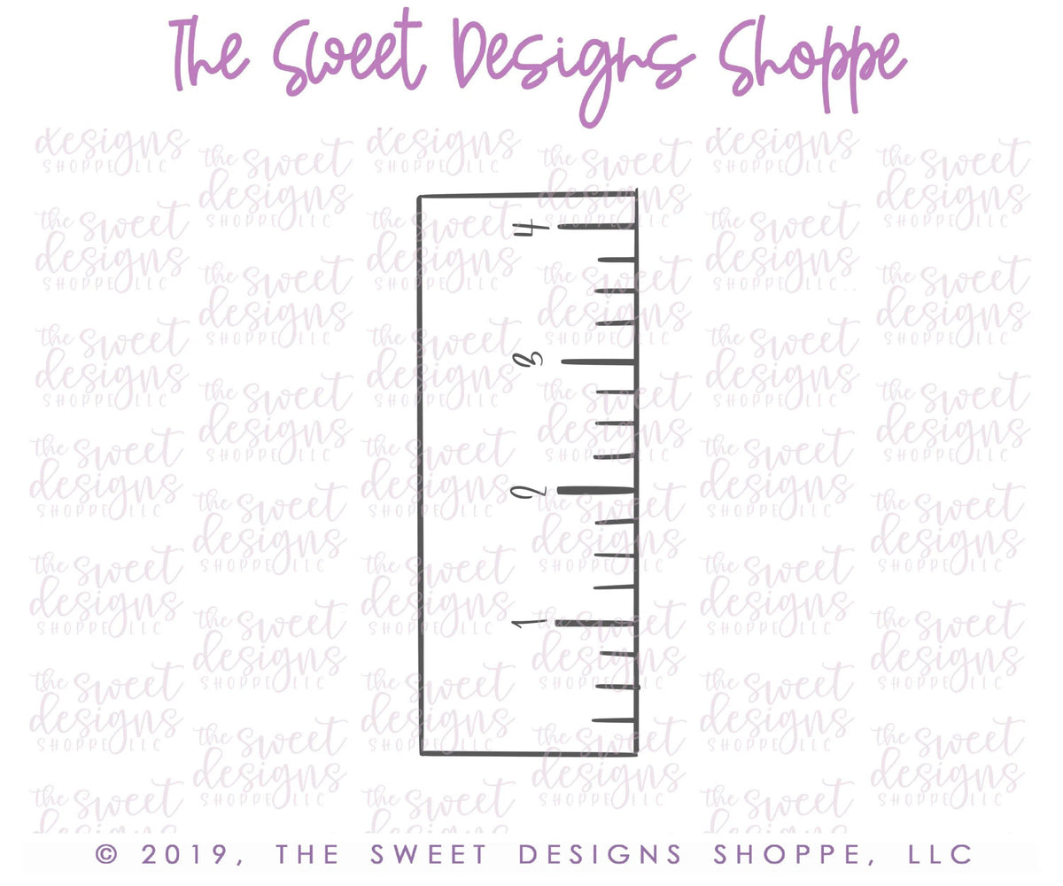 Cookie Cutters - Long Ruler - Cookie Cutter - The Sweet Designs Shoppe - TSDS - - ALL,Cookie Cutter,dad,Father,father's day,Grad,graduations,grandfather,Promocode,Rectangle,Ruler,School,School / Graduation,school supplies,STL,tool box,tools