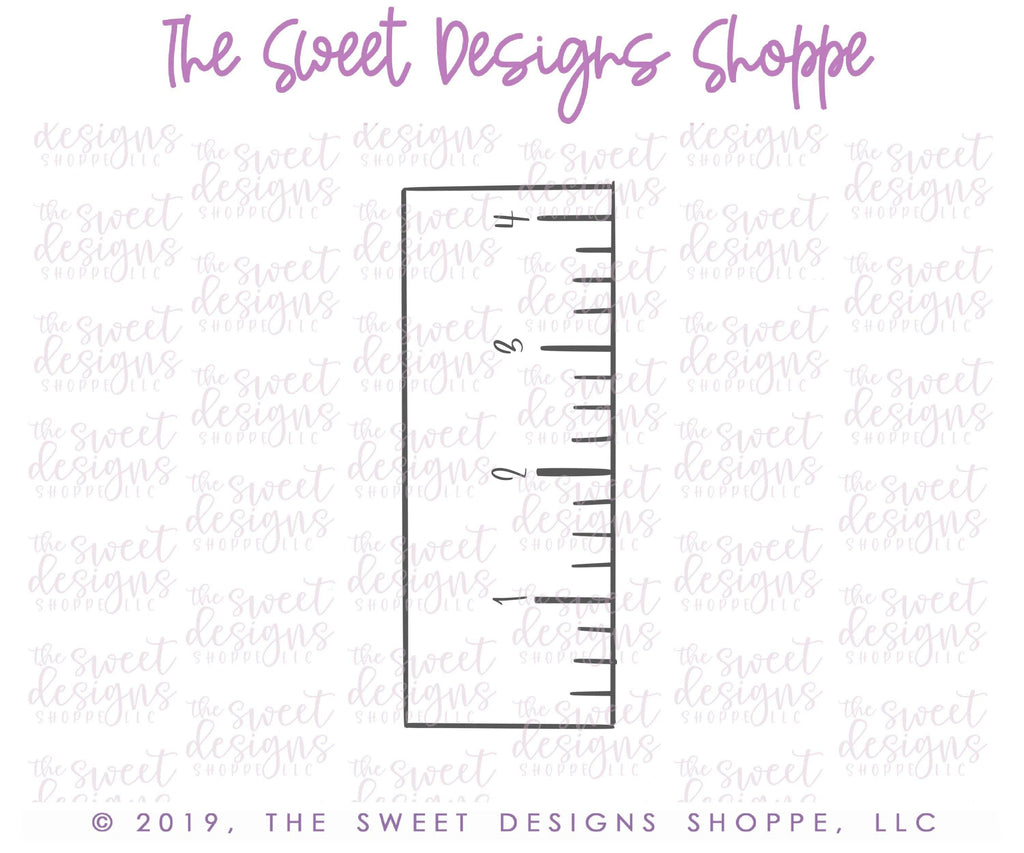 Cookie Cutters - Long Ruler - Cookie Cutter - The Sweet Designs Shoppe - TSDS - - ALL,Cookie Cutter,dad,Father,father's day,Grad,graduations,grandfather,Promocode,Rectangle,Ruler,School,School / Graduation,school supplies,tool box,tools
