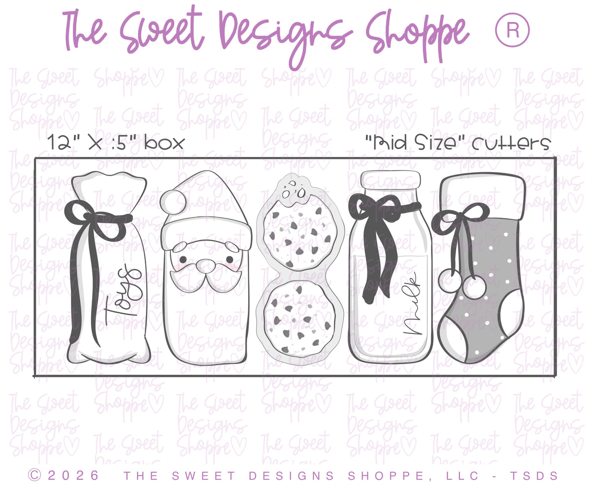 Cookie Cutters - Long Santa Christmas Cookie Cutters Set - Set of 5 - Cookie Cutters - The Sweet Designs Shoppe - TSDS - - ALL,Christmas,Christmas / Winter,Christmas Cookies,Cookie Cutter,Mini Sets,new,Promocode,regular sets,Santa,Santa Claus,Santa Face,set,STL