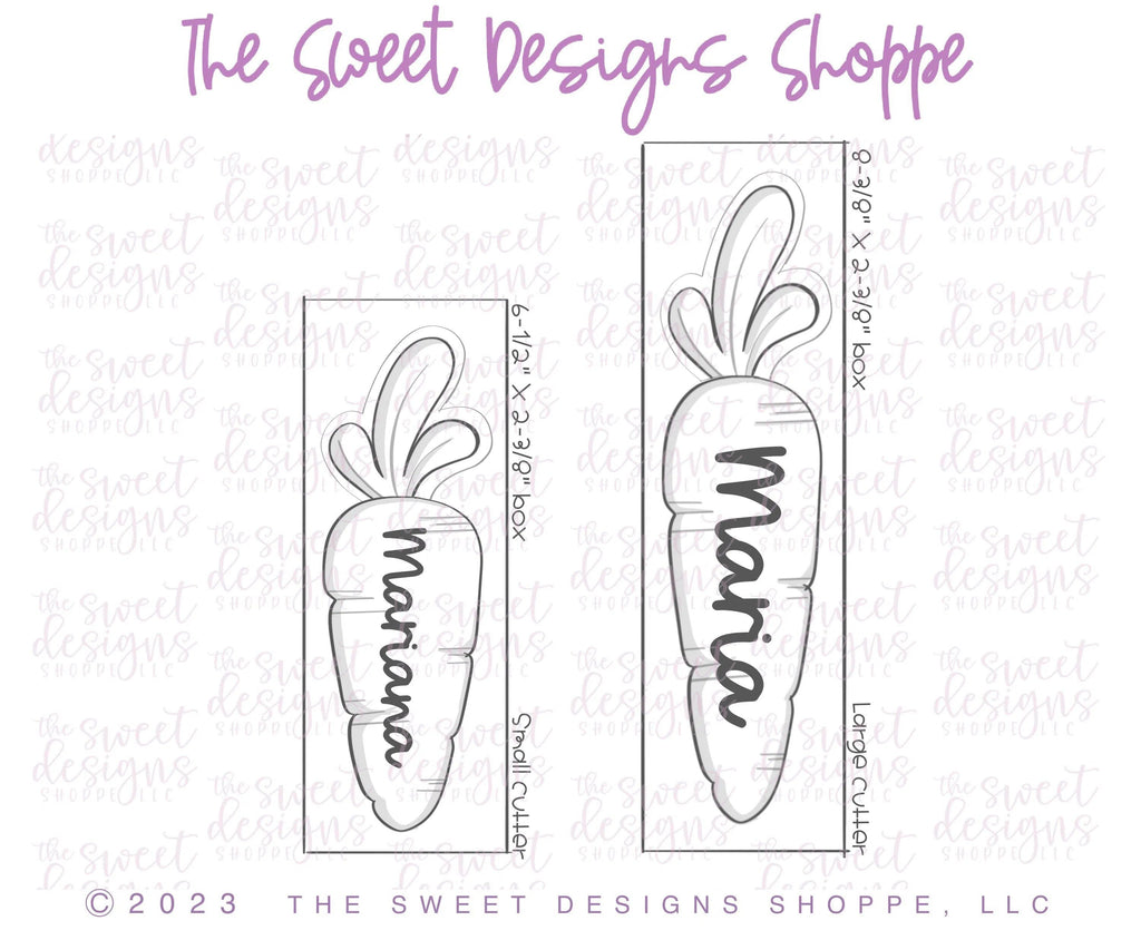 Cookie Cutters - Long Skinny Carrot- Cookie Cutter - The Sweet Designs Shoppe - TSDS - - ALL,Carrot,Cookie Cutter,Easter,Easter / Spring,Food,Food and Beverage,Food beverages,Fruits and Vegetables,Promocode,STL,Vegetable