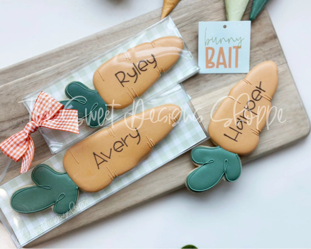 Cookie Cutters - Long Skinny Carrot- Cookie Cutter - The Sweet Designs Shoppe - TSDS - - ALL,Carrot,Cookie Cutter,Easter,Easter / Spring,Food,Food and Beverage,Food beverages,Fruits and Vegetables,Promocode,STL,Vegetable