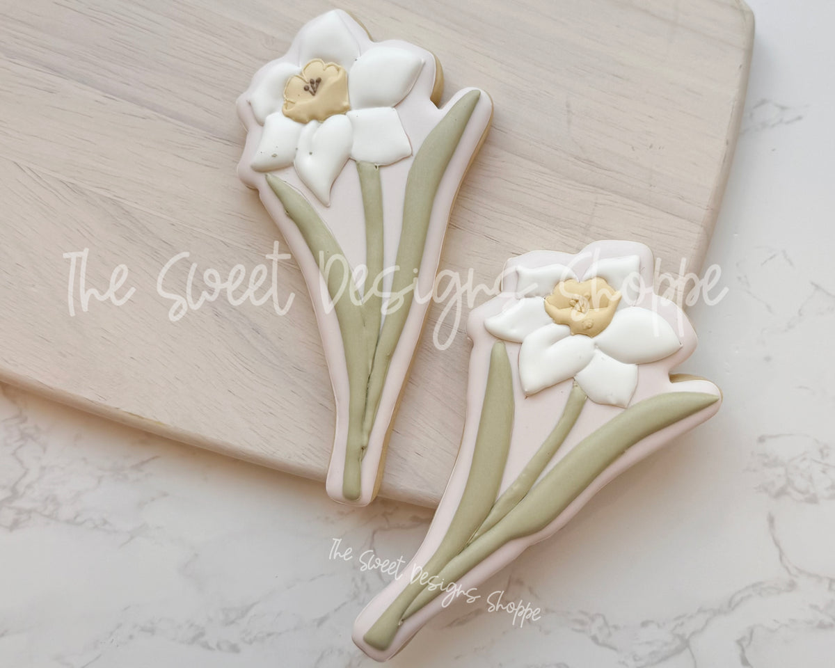 Cookie Cutters - Long Stem Daffodil - Cookie Cutter - The Sweet Designs Shoppe - TSDS - - ALL,bouquet,Cookie Cutter,Easter / Spring,long stem daisy,long stem flowers,Mothers Day,Nature,Promocode,STL,Teacher Appreciation,teachers,Trees Leaves and Flowers
