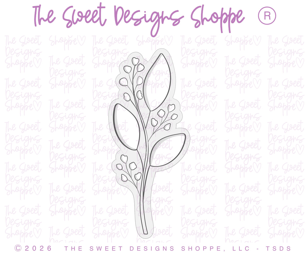 Cookie Cutters - Long Stem Eucalyptus - Cookie Cutter - The Sweet Designs Shoppe - TSDS - - ALL,bouquet,Cookie Cutter,Easter / Spring,long stem daisy,long stem flowers,Mothers Day,Nature,Promocode,STL,Teacher Appreciation,teachers,Trees Leaves and Flowers