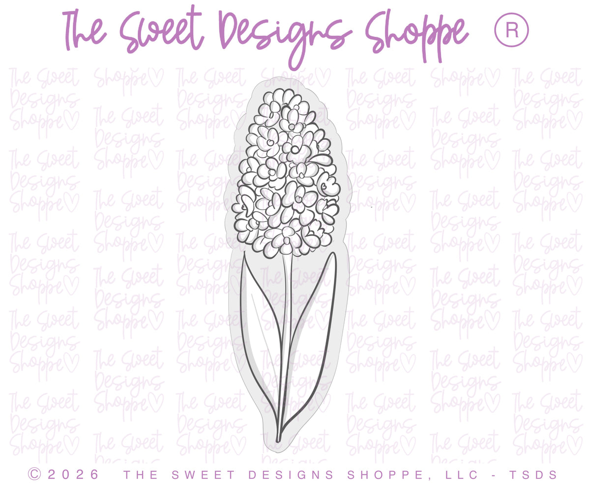 Cookie Cutters - Long Stem Hyacinth - Cookie Cutter - The Sweet Designs Shoppe - TSDS - - ALL,bouquet,Cookie Cutter,Easter / Spring,long stem daisy,long stem flowers,Mothers Day,Nature,Promocode,STL,Teacher Appreciation,teachers,Trees Leaves and Flowers