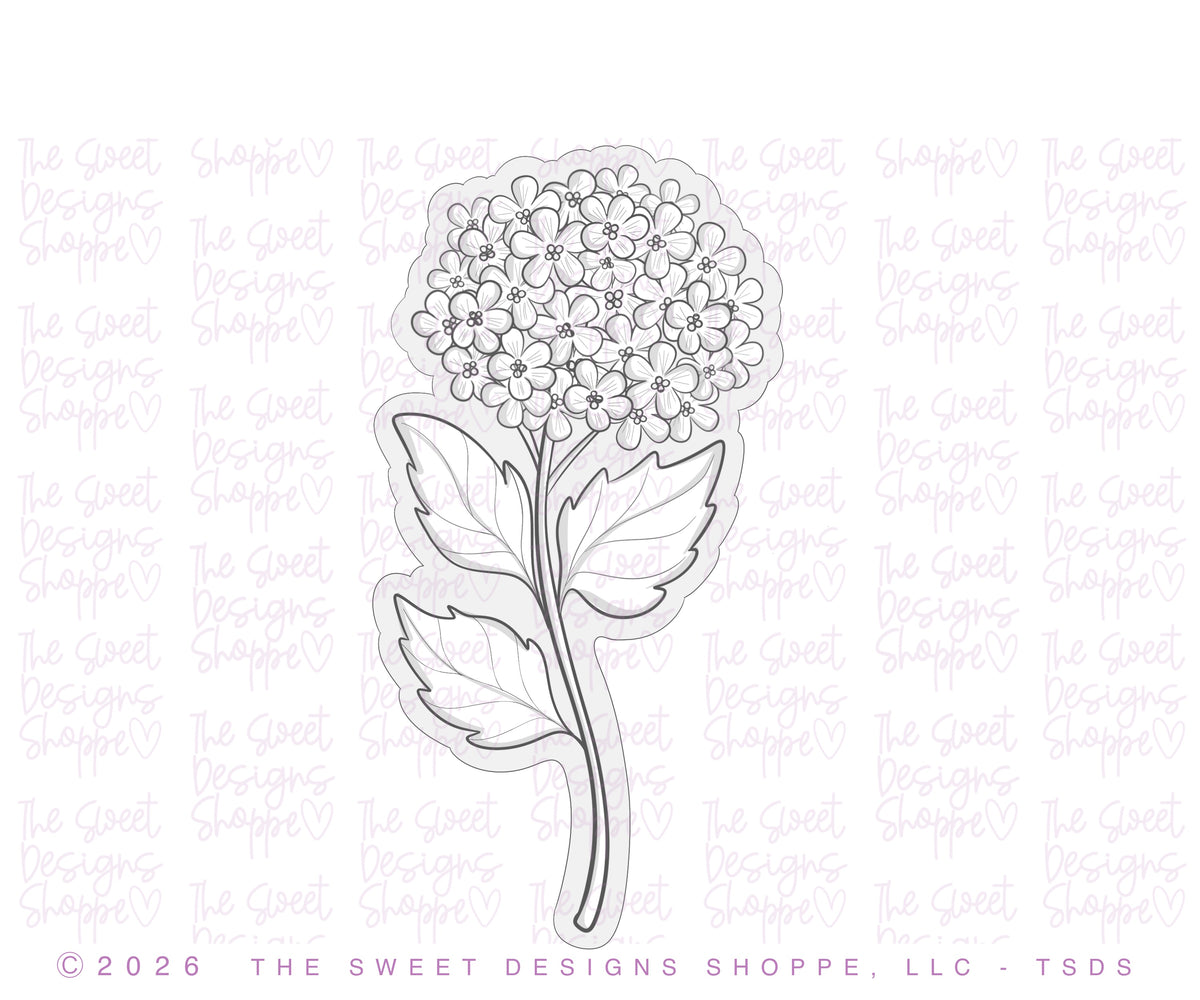 Cookie Cutters - Long Stem Hydrangea - Cookie Cutter - The Sweet Designs Shoppe - TSDS - - ALL,bouquet,Cookie Cutter,Easter / Spring,long stem daisy,long stem flowers,Mothers Day,Nature,Promocode,STL,Teacher Appreciation,teachers,Trees Leaves and Flowers