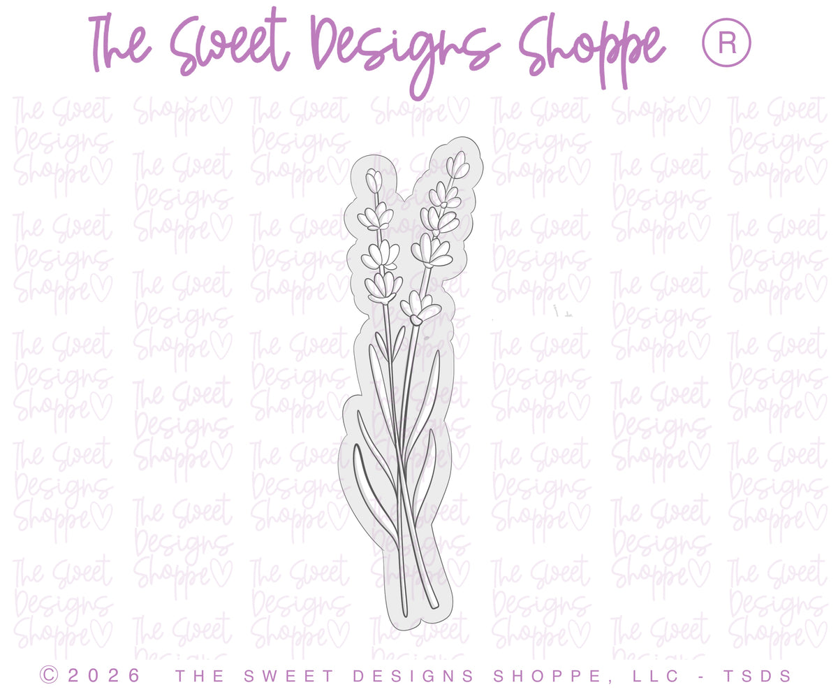 Cookie Cutters - Long Stem Lavender - Cookie Cutter - The Sweet Designs Shoppe - TSDS - - ALL,bouquet,Cookie Cutter,Easter / Spring,long stem daisy,long stem flowers,Mothers Day,Nature,Promocode,STL,Teacher Appreciation,teachers,Trees Leaves and Flowers