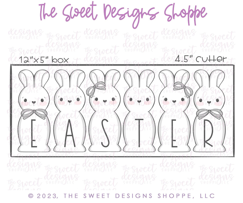 Cookie Cutters - Long Stout Easter Bunny Set - Set of 3- Cookie Cutters - Sweet Designs Shoppe - - ALL, Animal, Animals, Animals and Insects, Cookie Cutter, Easter, Easter / Spring, letter, Lettering, Letters, letters and numbers, Mini Sets, Plaque, Plaques, PLAQUES HANDLETTERING, Promocode, regular sets, set
