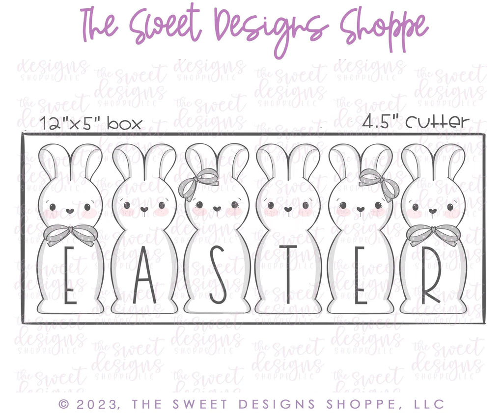 Cookie Cutters - Long Stout Easter Bunny Set - Set of 3- Cookie Cutters - The Sweet Designs Shoppe - - ALL, Animal, Animals, Animals and Insects, Cookie Cutter, Easter, Easter / Spring, letter, Lettering, Letters, letters and numbers, Mini Sets, Plaque, Plaques, PLAQUES HANDLETTERING, Promocode, regular sets, set