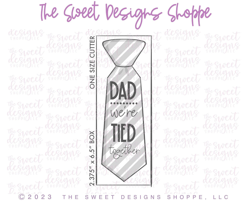 Cookie Cutters - Long Tie - Cookie Cutter - The Sweet Designs Shoppe - OneSize (6-1/4" Wide x 2" Tall) - Accesories, ALL, Clothing / Accessories, Cookie Cutter, dad, Father, father's day, grandfather, Plaque, Promocode, Tie