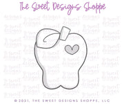 Cookie Cutters - Love Apple with Cutout - Cookie Cutter - The Sweet Designs Shoppe - TSDS - - ALL,back to school,Cookie Cutter,Grad,graduations,Promocode,School,School / Graduation,School Bus,school supplies,STL,teacher,teacher appreciation