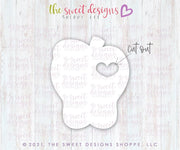Cookie Cutters - Love Apple with Cutout - Cookie Cutter - The Sweet Designs Shoppe - TSDS - - ALL,back to school,Cookie Cutter,Grad,graduations,Promocode,School,School / Graduation,School Bus,school supplies,STL,teacher,teacher appreciation