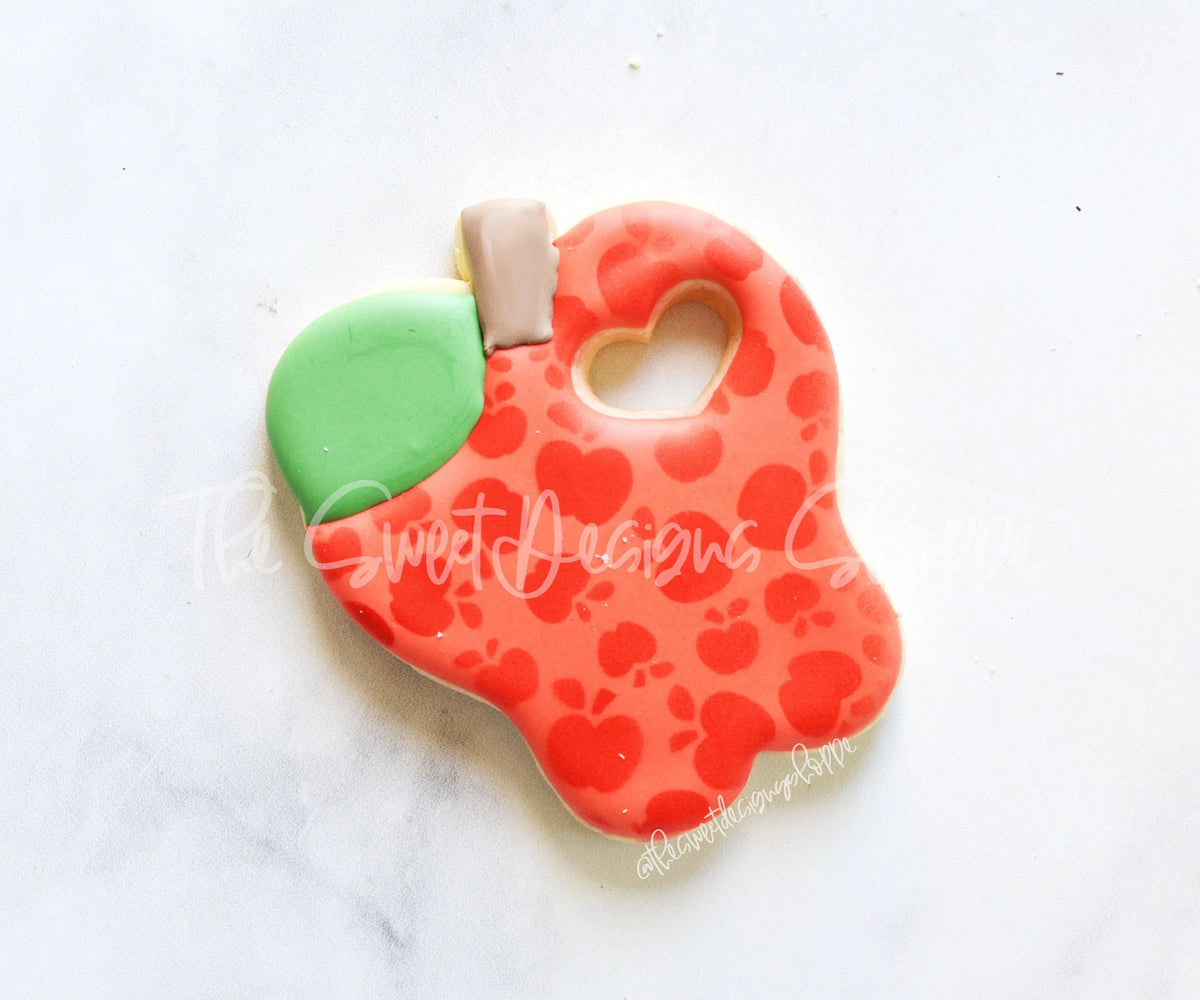 Cookie Cutters - Love Apple with Cutout - Cookie Cutter - The Sweet Designs Shoppe - TSDS - - ALL,back to school,Cookie Cutter,Grad,graduations,Promocode,School,School / Graduation,School Bus,school supplies,STL,teacher,teacher appreciation