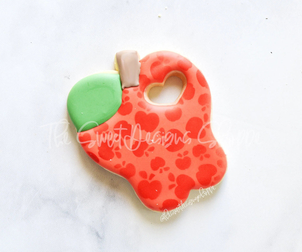 Cookie Cutters - Love Apple with Cutout - Cookie Cutter - The Sweet Designs Shoppe - TSDS - - ALL,back to school,Cookie Cutter,Grad,graduations,Promocode,School,School / Graduation,School Bus,school supplies,teacher,teacher appreciation