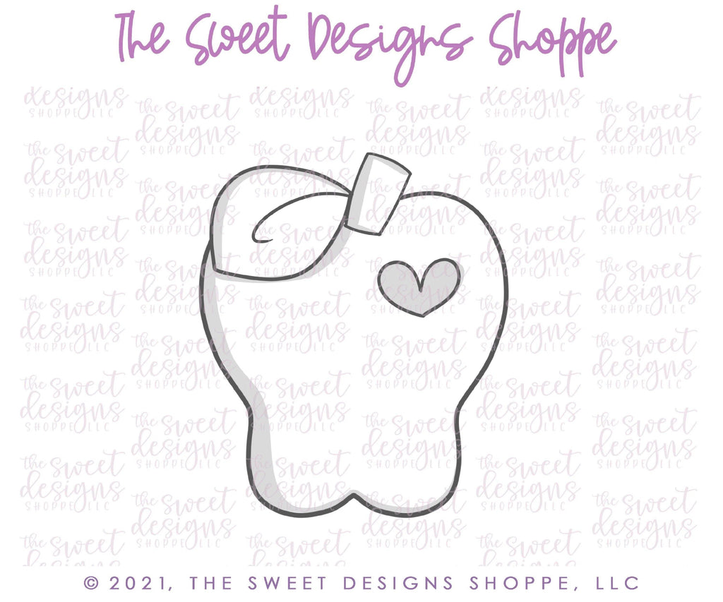 Cookie Cutters - Love Apple with Cutout - Cookie Cutter - The Sweet Designs Shoppe - - ALL, back to school, Cookie Cutter, Grad, graduations, Promocode, School, School / Graduation, School Bus, school supplies, teacher, teacher appreciation