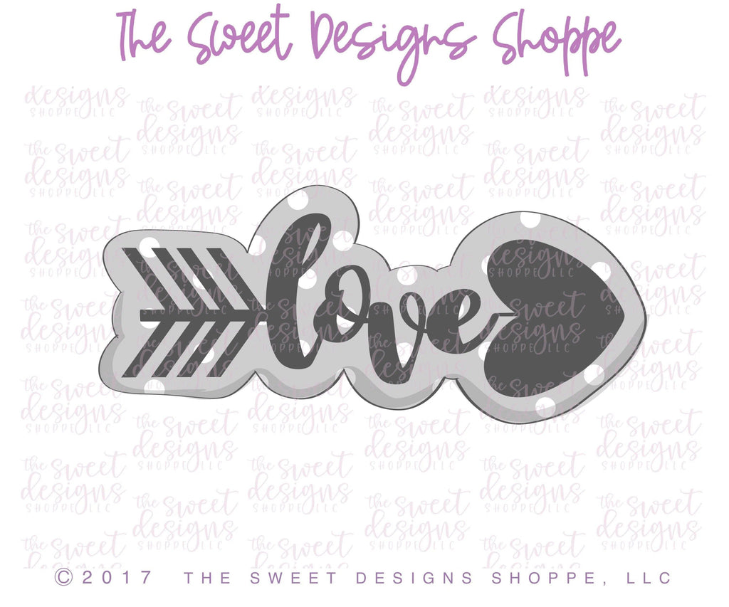 Cookie Cutters - Love Arrow v2- Cookie Cutter - The Sweet Designs Shoppe - - ALL, Cookie Cutter, Fonts, Heart, Love, Promocode, Valentines, Wedding, Wings