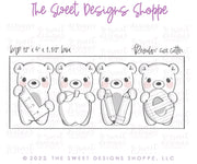 Cookie Cutters - LOVE Bears Set - Set of 4 - Cookie Cutters - The Sweet Designs Shoppe - TSDS - - ALL,Animal,Animals,back to school,Cookie Cutter,Grad,graduations,Mini Sets,Promocode,regular sets,School,School / Graduation,school supplies,set,Teacher,Teacher Appreciation,valentine,valentines