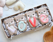 Cookie Cutters - LOVE Bears Set - Set of 4 - Cookie Cutters - The Sweet Designs Shoppe - TSDS - - ALL,Animal,Animals,back to school,Cookie Cutter,Grad,graduations,Mini Sets,Promocode,regular sets,School,School / Graduation,school supplies,set,Teacher,Teacher Appreciation,valentine,valentines