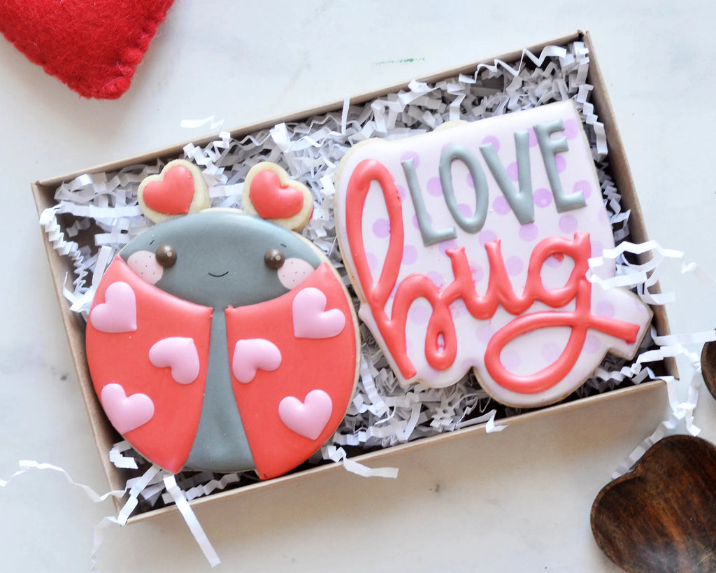 Cookie Cutters - Love Bug and Bug Love Plaque Set - 2 Piece Set - Cookie Cutters - Sweet Designs Shoppe - - ALL, Animal, Animals, Animals and Insects, Cookie Cutter, Mini Set, Mini Sets, Promocode, regular sets, set, sets, valentine, valentines