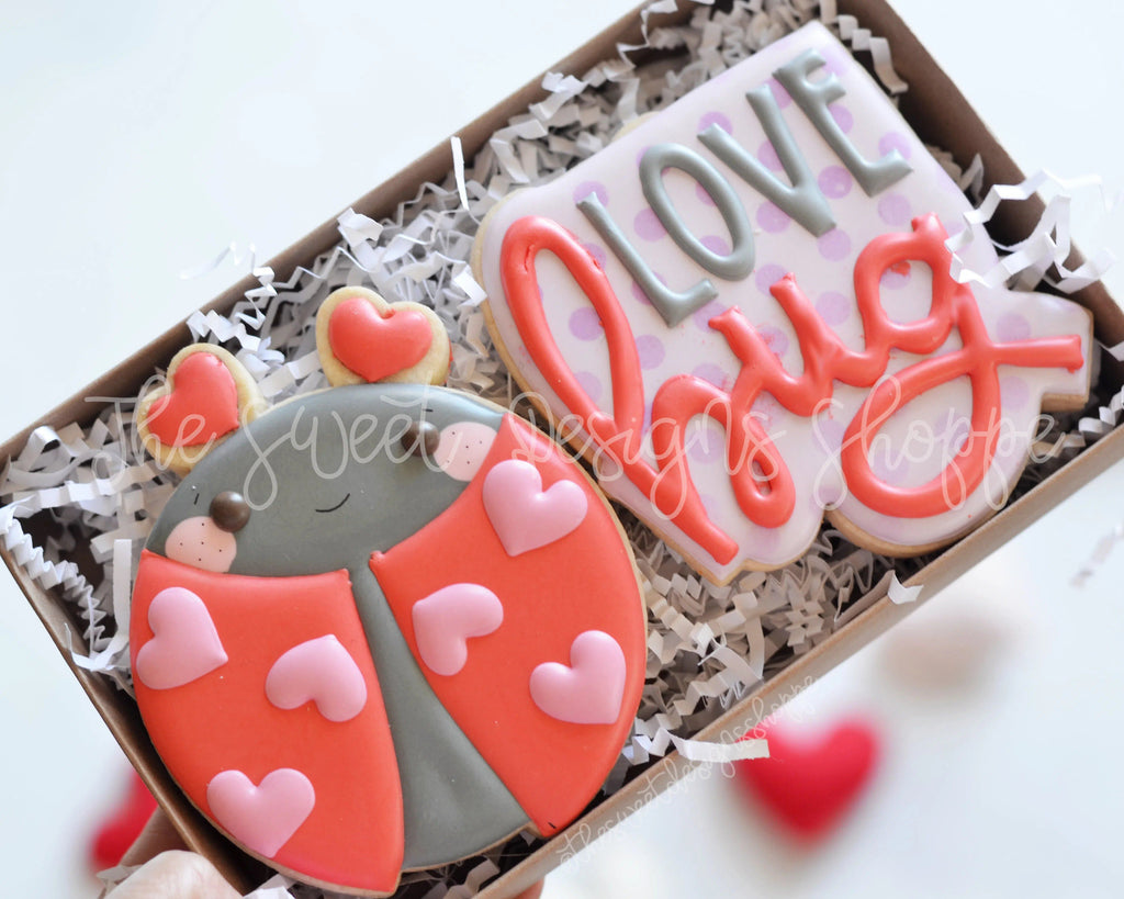 Cookie Cutters - Love Bug and Bug Love Plaque Set - 2 Piece Set - Cookie Cutters - The Sweet Designs Shoppe - TSDS - - ALL,Animal,Animals,Animals and Insects,Cookie Cutter,Mini Set,Mini Sets,Promocode,regular sets,set,sets,STL,valentine,valentines