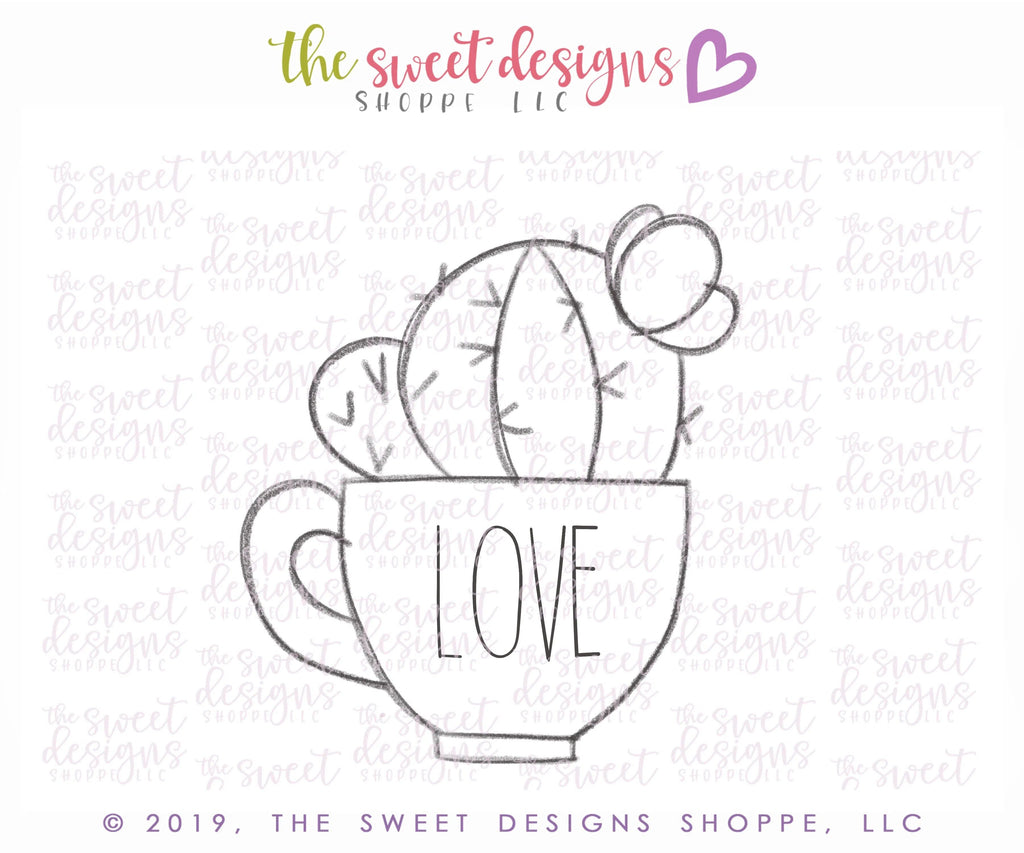 Cookie Cutters - LOVE Cactus Mug - Cookie Cutter - The Sweet Designs Shoppe - TSDS - - ALL,back to school,Cookie Cutter,Grad,graduations,mothers day,mug,mugs,Nature,Promocode,School,School / Graduation