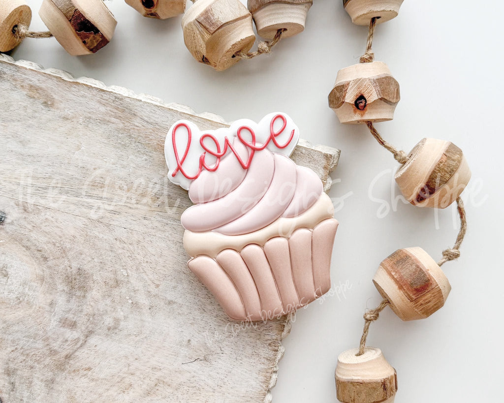 Cookie Cutters - Love Cupcake - Cookie Cutter - The Sweet Designs Shoppe - TSDS - - ALL,cocoa,cocoa bomb,Cookie Cutter,Cupcake,Food,Food & Beverages,Food and Beverage,love cupcake,Promocode,STL,Sweet,Sweets,valentine,Valentines