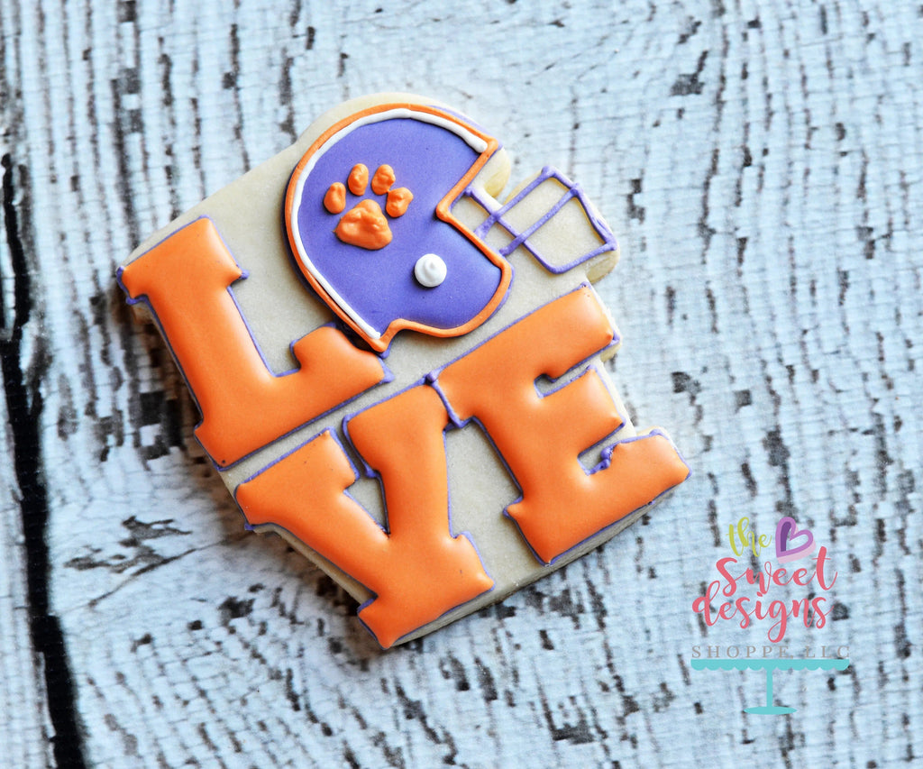 Cookie Cutters - LOVE Football v2- Cookie Cutter - The Sweet Designs Shoppe - - ALL, Cookie Cutter, dad, fan, Father, Fathers Day, football, grandfather, Hobbies, Plaque, Promocode, sport, sports, superbowl