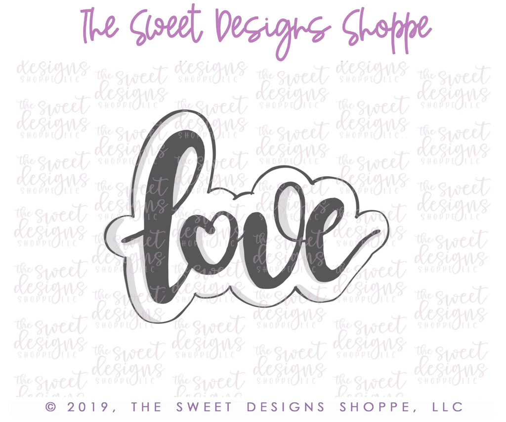 Cookie Cutters - Love Handlettering - Cookie Cutter - The Sweet Designs Shoppe - TSDS - - ALL,Cookie Cutter,handlettering,Heart,Love,Promocode,Valentines