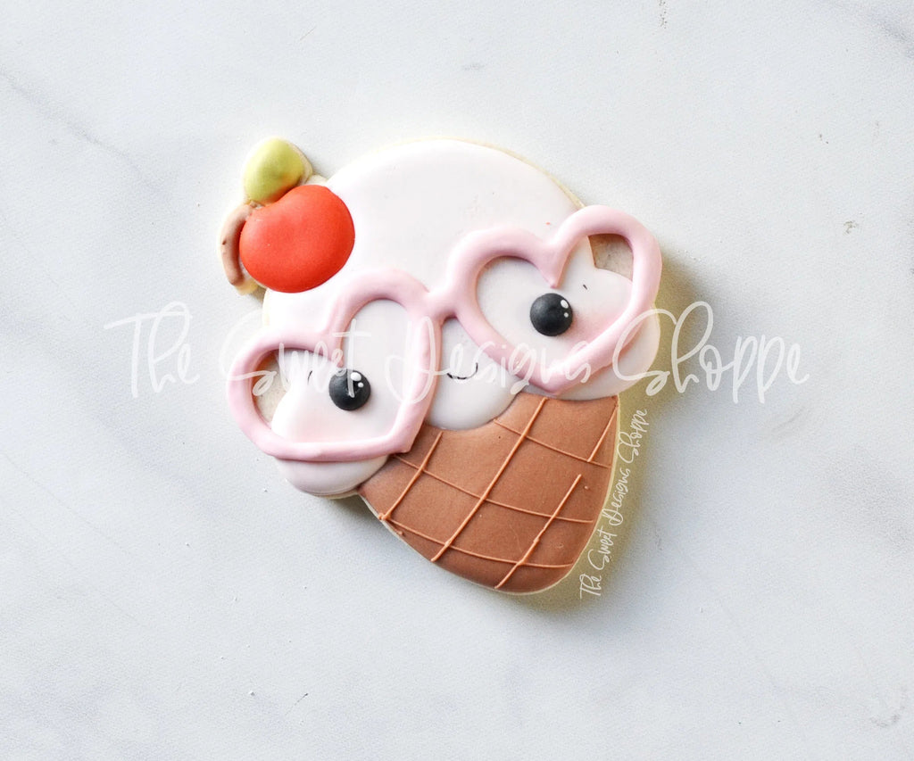 Cookie Cutters - Love Ice Cream - Cookie Cutter - Sweet Designs Shoppe - - ALL, cone, Cookie Cutter, Food, Food and Beverage, Food beverages, icecream, Promocode, Summer, Sweet, Sweets, valentine, valentines