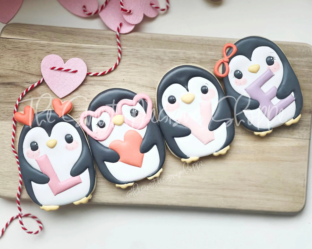 Cookie Cutters - Love Penguins Cookie Cutters Set - Set of 4 - Cookie Cutters - Sweet Designs Shoppe - - ALL, Animal, Animals, Animals and Insects, Cookie Cutter, Mini Sets, Promocode, regular sets, set, valentine, Valentine's