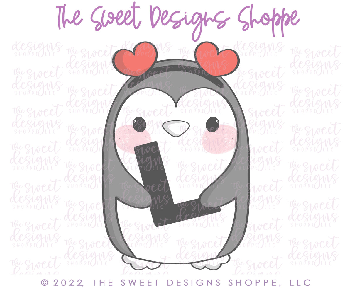 Cookie Cutters - Love Penguins Cookie Cutters Set - Set of 4 - Cookie Cutters - The Sweet Designs Shoppe - TSDS - - ALL,Animal,Animals,Animals and Insects,Cookie Cutter,Mini Sets,Promocode,regular sets,set,valentine,Valentine's