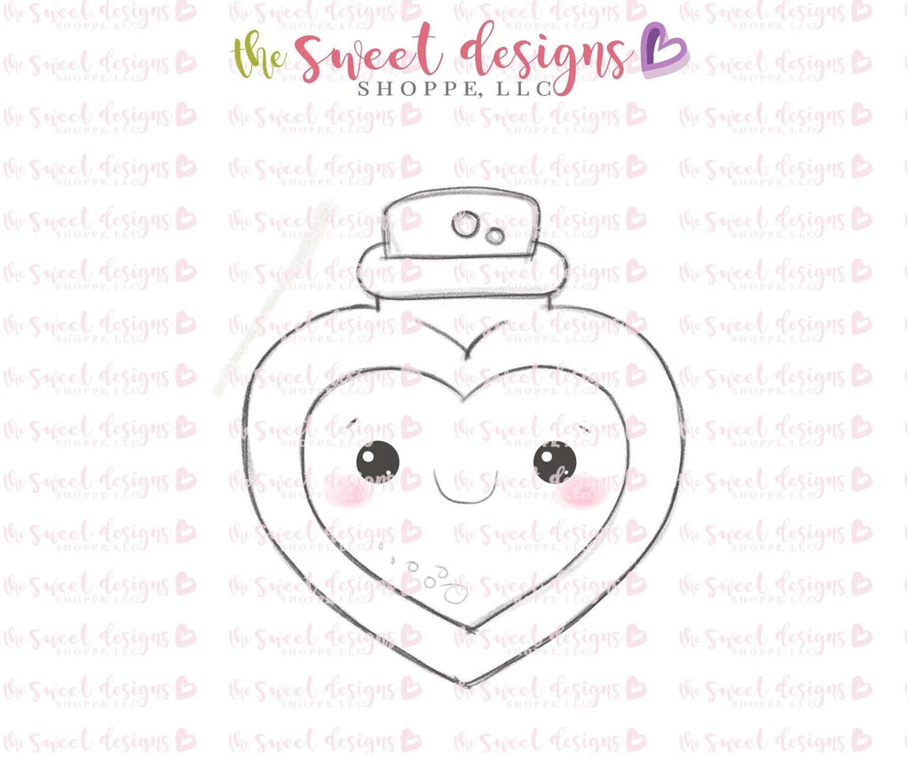 Cookie Cutters - Love Potion v2- Cookie Cutter - The Sweet Designs Shoppe - TSDS - - ALL,Cookie Cutter,Heart,Love,Miscelaneous,Potion,Promocode,spa,valenteine,valentine,Valentines,Wedding