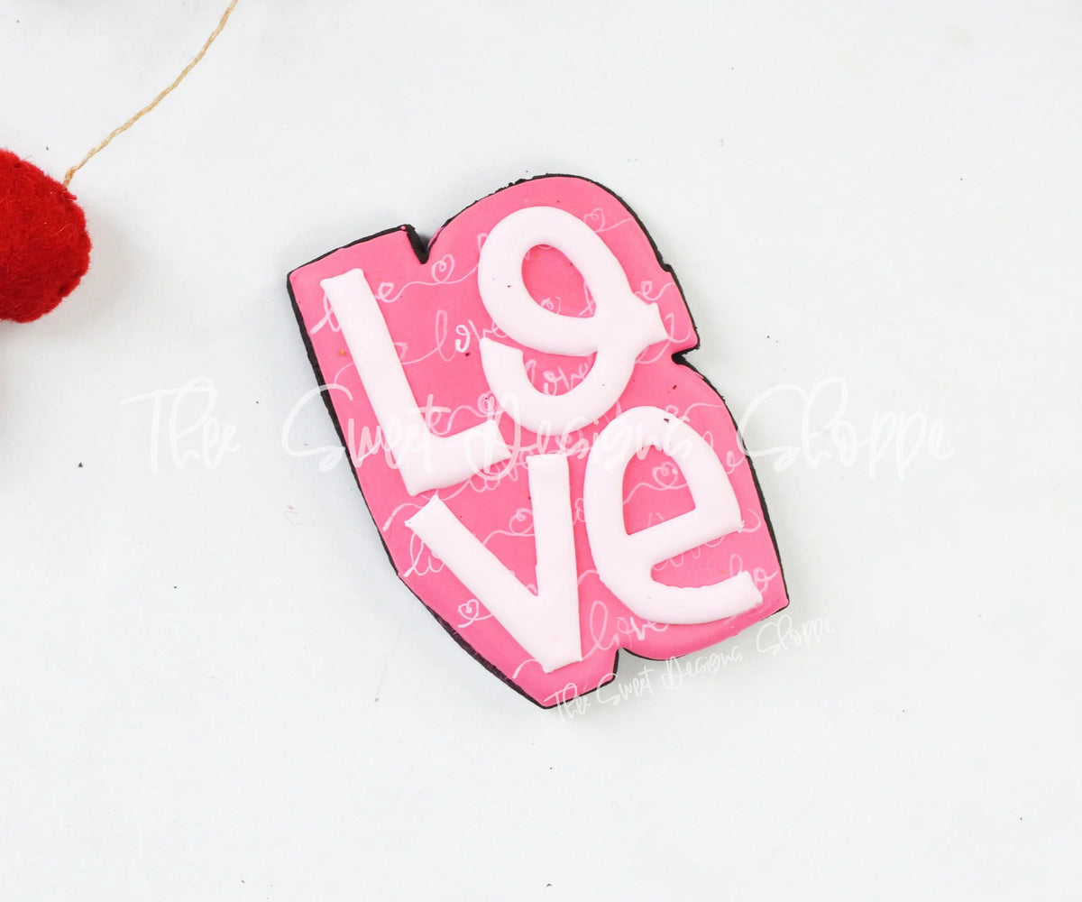 Cookie Cutters - LOVE Tallish Plaque - Cookie Cutter - The Sweet Designs Shoppe - TSDS - - ALL,Cookie Cutter,Plaque,Plaques,PLAQUES HANDLETTERING,Promocode,valentines