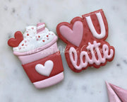 Cookie Cutters - LOVE U Latte Set - Set of 2 - Cookie Cutters - The Sweet Designs Shoppe - TSDS - - ALL,beverage,beverages,Cookie Cutter,Food & Beverages,Food and Beverage,Mini Sets,Plaque,Plaques,PLAQUES HANDLETTERING,Promocode,regular sets,set,STL,valentine,valentines