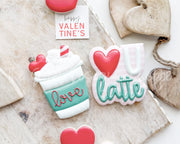Cookie Cutters - LOVE U Latte Set - Set of 2 - Cookie Cutters - The Sweet Designs Shoppe - TSDS - - ALL,beverage,beverages,Cookie Cutter,Food & Beverages,Food and Beverage,Mini Sets,Plaque,Plaques,PLAQUES HANDLETTERING,Promocode,regular sets,set,STL,valentine,valentines
