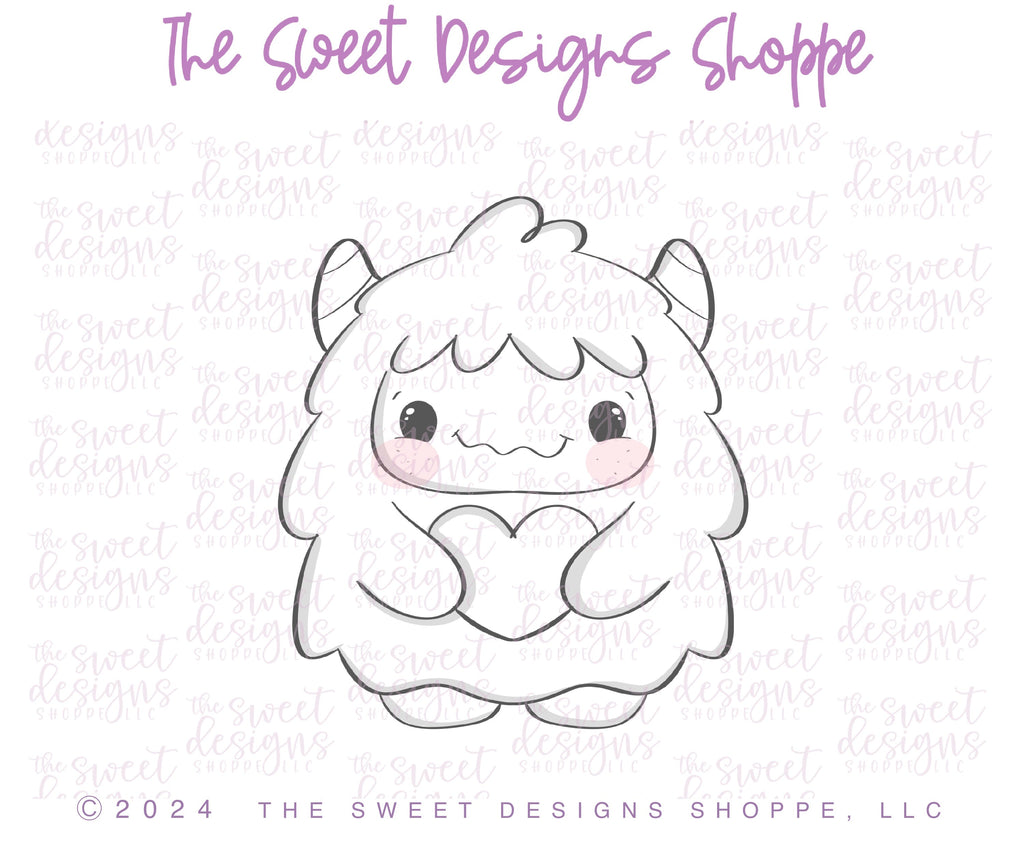 Cookie Cutters - Love Yeti - Cookie Cutter - The Sweet Designs Shoppe - - ALL, Cookie Cutter, kids, Kids / Fantasy, new, Promocode, STL, valentine, Valentines, Yeti