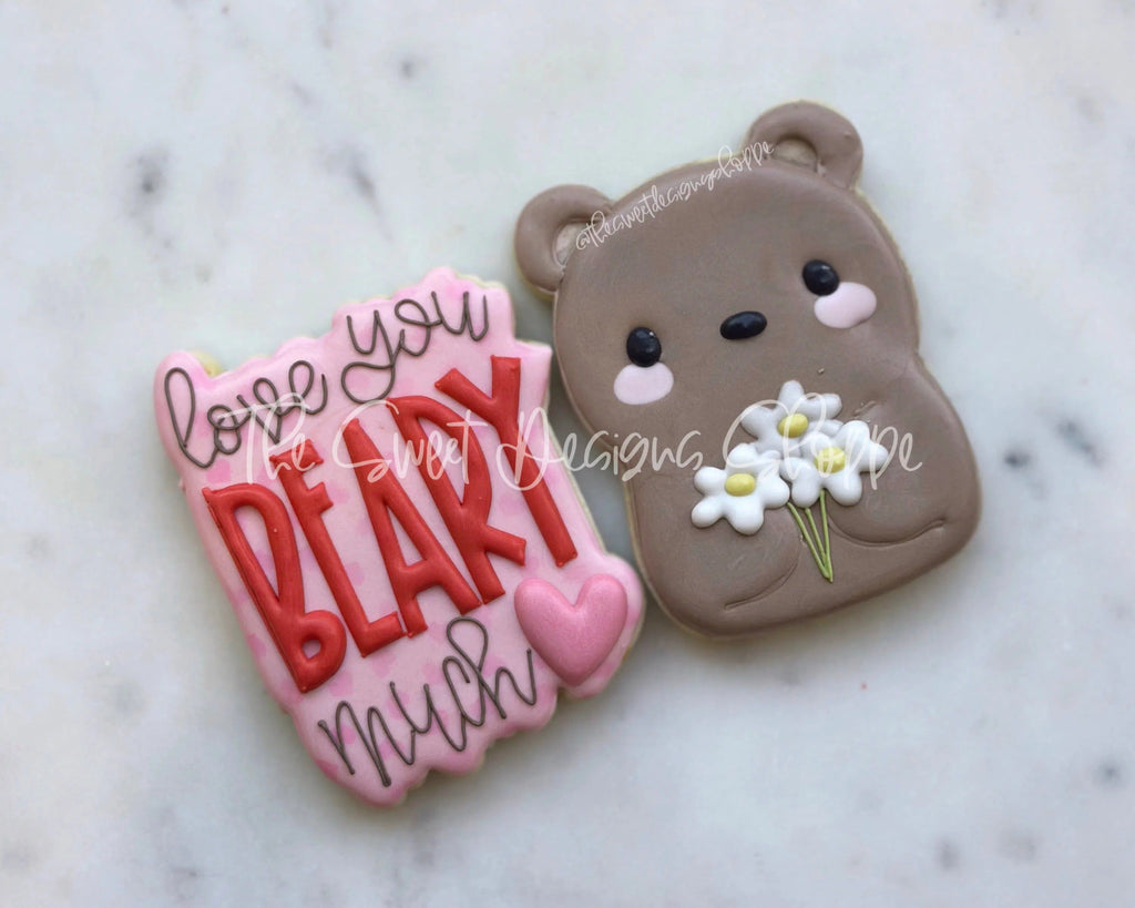 Cookie Cutters - Love you Beary Much Set - Set of 2 - Cookie Cutters - The Sweet Designs Shoppe - - ALL, Animal, Animals, Animals and Insects, Cookie Cutter, Mini Sets, Plaque, Plaques, PLAQUES HANDLETTERING, Promocode, regular sets, set, valentine, valentines