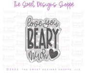 Cookie Cutters - Love you Beary Much Set - Set of 2 - Cookie Cutters - The Sweet Designs Shoppe - TSDS - - ALL,Animal,Animals,Animals and Insects,Cookie Cutter,Mini Sets,Plaque,Plaques,PLAQUES HANDLETTERING,Promocode,regular sets,set,STL,valentine,valentines