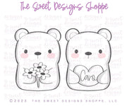 Cookie Cutters - Love you Beary Much Set - Set of 2 - Cookie Cutters - The Sweet Designs Shoppe - TSDS - - ALL,Animal,Animals,Animals and Insects,Cookie Cutter,Mini Sets,Plaque,Plaques,PLAQUES HANDLETTERING,Promocode,regular sets,set,STL,valentine,valentines