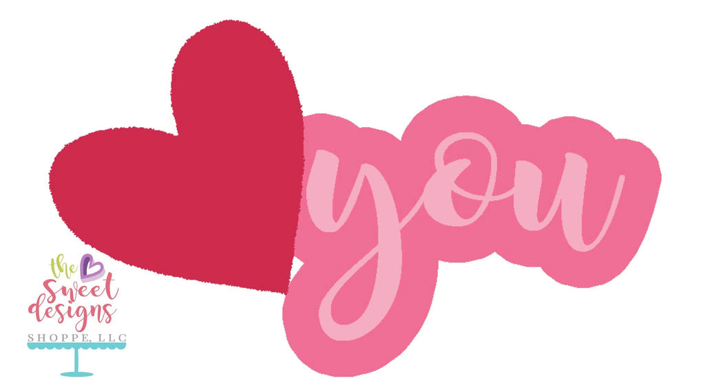 Cookie Cutters - Love You v2- Cookie Cutter - Sweet Designs Shoppe - - ALL, Cookie Cutter, Fonts, Heart, Love, Miscelaneous, Promocode, Valentines, Wedding, Word