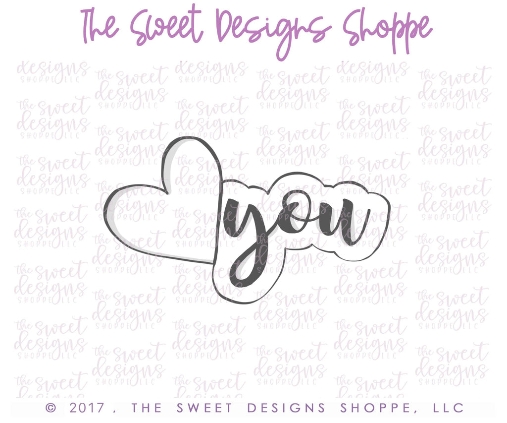 Cookie Cutters - Love You v2- Cutter - Sweet Designs Shoppe - - ALL, Cookie Cutter, Fonts, Heart, Love, Miscelaneous, Promocode, Valentines, Wedding, Word