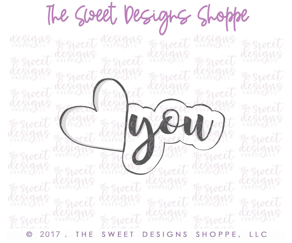 Cookie Cutters - Love You v2- Cookie Cutter - The Sweet Designs Shoppe - - ALL, Cookie Cutter, Fonts, Heart, Love, Miscelaneous, Promocode, Valentines, Wedding, Word